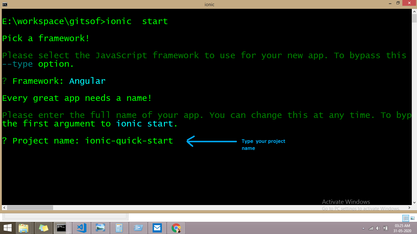 how to quick start with ionic framework - gitsof