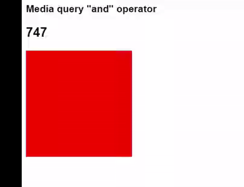 Media query | and operator example image.