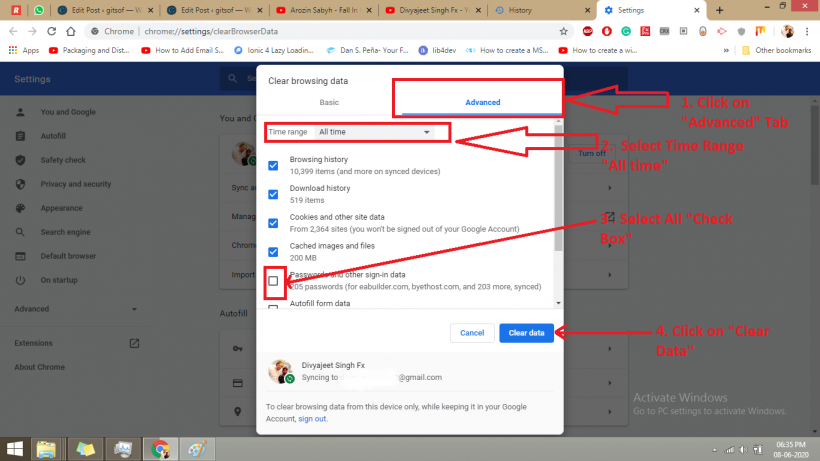 how to remove google chrome saved passwords